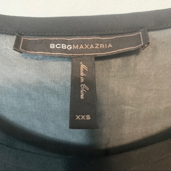 BCBGMaxAzria Black Breezy Kaftan Sheer Short sleeve Crewneck Boxy Shirt Top XXS - Picture 7 of 9